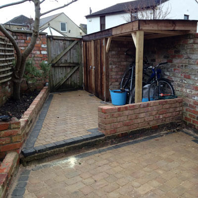 brick paving in gloucestershire garden
